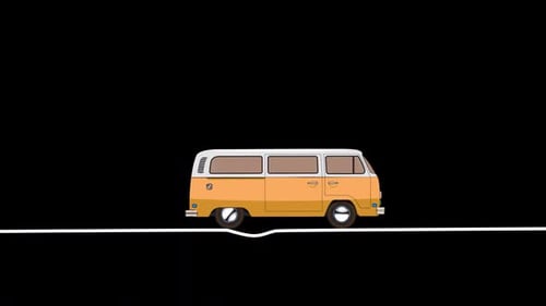 Cartoon Travel Auto-Stoßdämpfer Alpha Channel