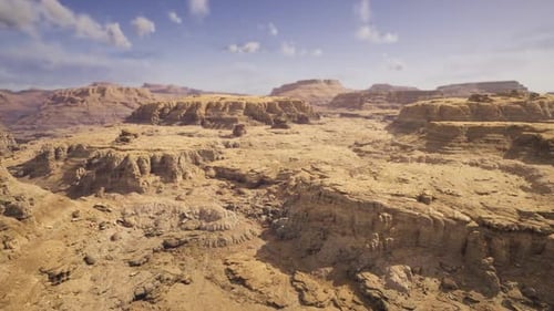 Prise de vue cinématographique par Drone capturant le lever du soleil au-dessus de la majestueuse gorge rocheuse