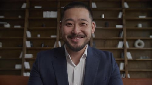 Smiling Man in Suit Close Up Portrait