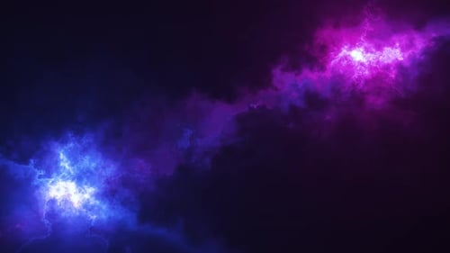 3D galaxy background. Animation of the Mystic Nebula. Background of deep space nebula loop