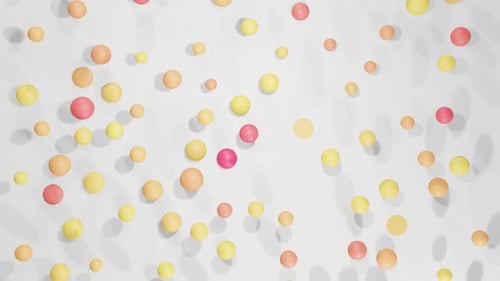 Animated Colorful Spheres Floating Abstract Background Loop