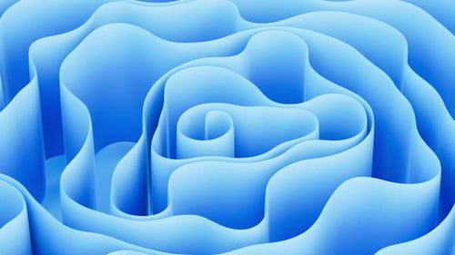Fluid Blue Abstract Waves Looping Background Animation