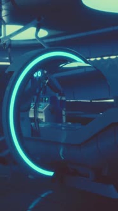 Futuristic MRI Magnetic Resonance Laboratory