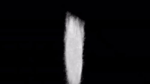 Vista superior da grande cachoeira. Cachoeira com Alpha Channel. Plano de fundo transparente