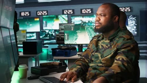 Counterintelligence Specialist in Military HQ Base Gathering Information