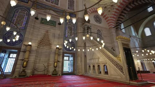 Intricate Interior of Historic Mosque