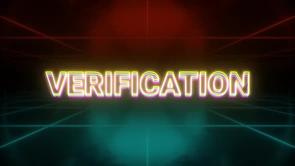 Verification Animation Retro Background, Motion Graphics ft ...
