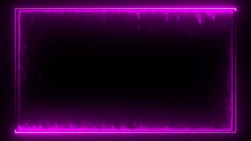 Pink Neon Rectangle Border Loop V16
