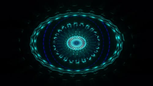 Abstract Trippy Background with 3D Kaleidoscope Visuals on a Seamless Loop