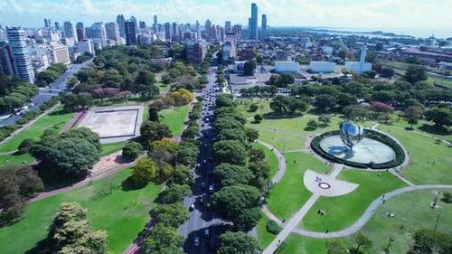 Buenos Aires Skyline At Buenos Aires In Buenos Aires Argentina.