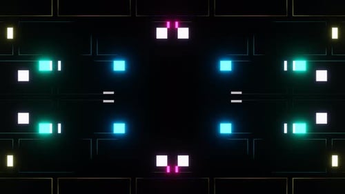 Pulsating digital music multicolor abstract background.