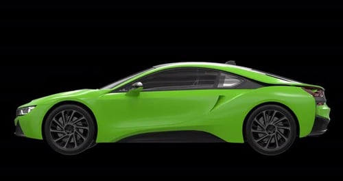 Single Sports Car Rotating on Alpha Loop