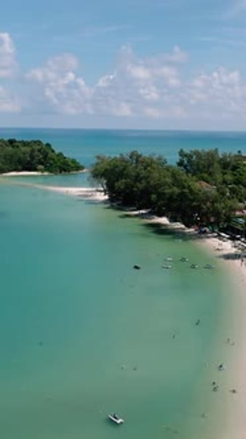 Scenic Coastline with Serene White Sandy Beaches Ko Samui Thailand