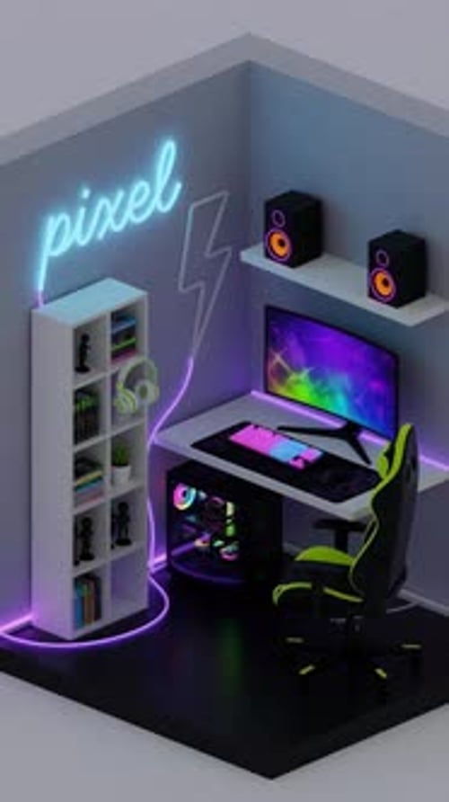 3d render home game place