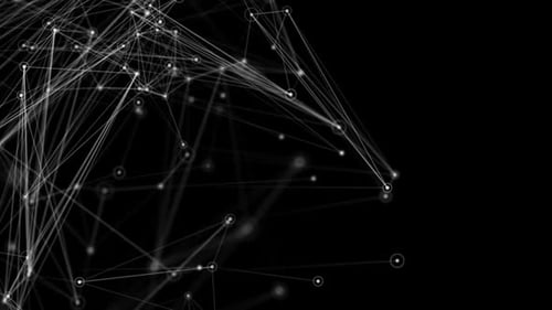 Digital plexus network data points and beams loop