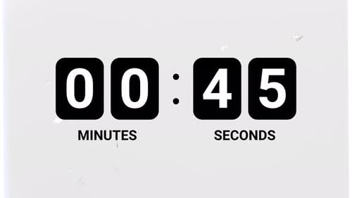 1 Minute Countdown Timer With Digital Numbers