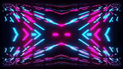 Pink And Blue Abstract Light Speed Digital Symmetry Background Vj Loop In 4K