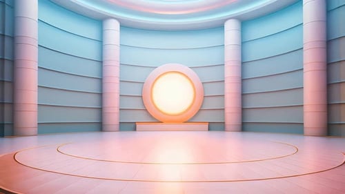 Futuristic Modern 3D Studio Stage Background Animation Loop