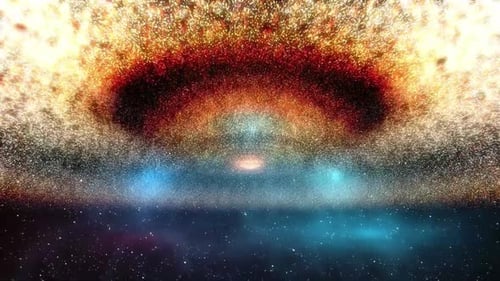 Cosmic Particle Tunnel Motion Graphics Animation