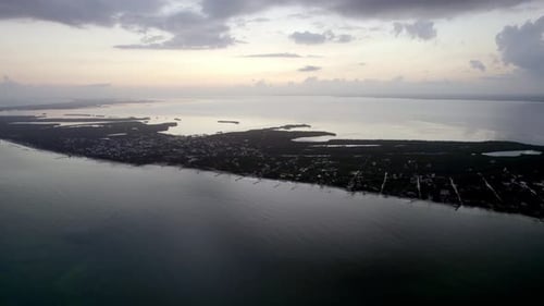Twilight sky over the beach Water island. sea stock clips.