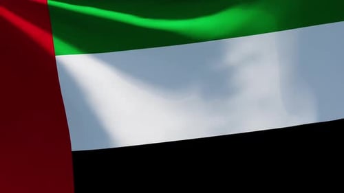 United Arab Emirates Flag Waving Loop
