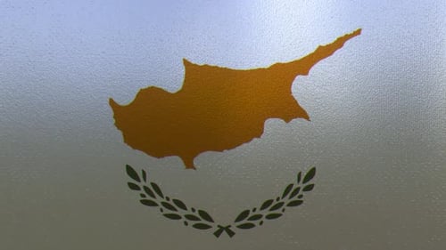 Nahaufnahme der Flagge Zyperns