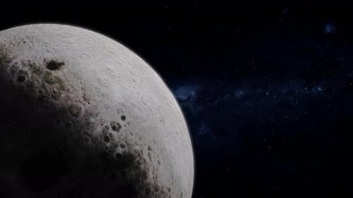 3d Glowing Moon Planet View Star Space