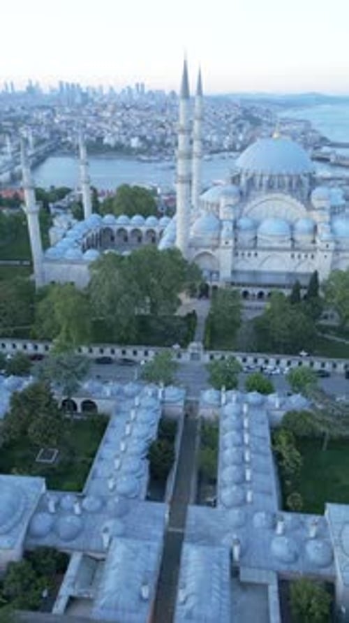 Urban aerial view of famous places in Istanbul, Turkey