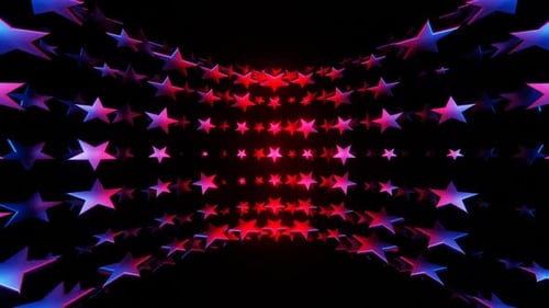 Red And Blue Movement Of Stars Background Vj Loop In HD