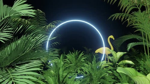 Tropisches Dschungel-Neon 4k