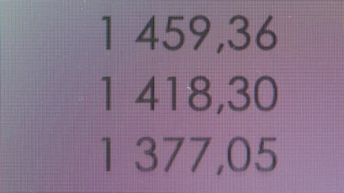 Closeup of Financial Cash Flow Data on PC Screen