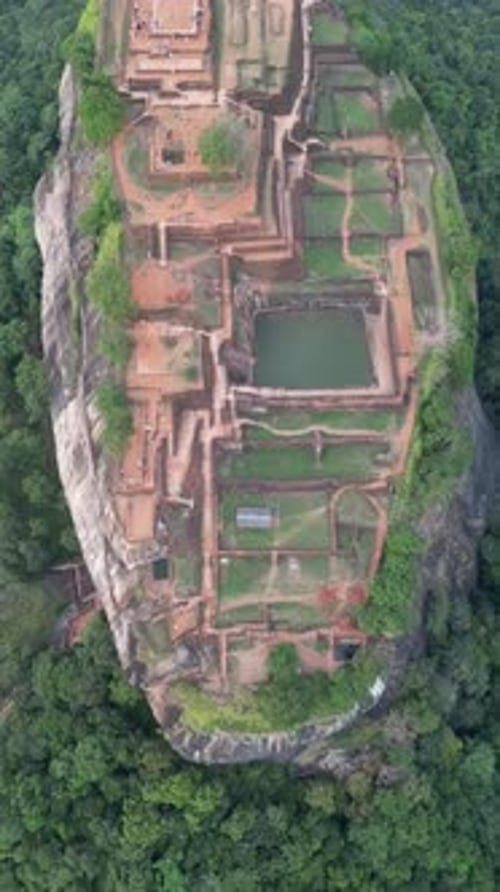 Vue aérienne de la forteresse de Sigiriya Lion Rock