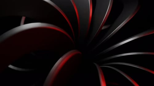 Modern Metallic Spinning Vortex with Red Glow