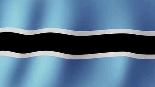 Seamless Waving Flag of Botswana Animation