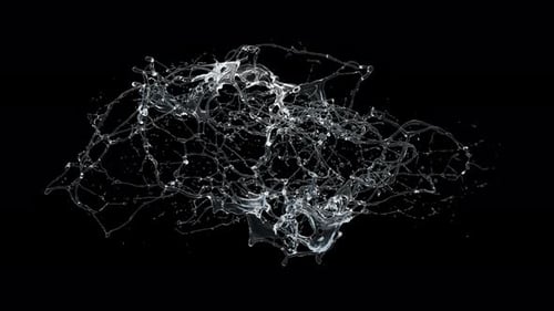 Dynamic Transparent Water Splash Fluid Animation