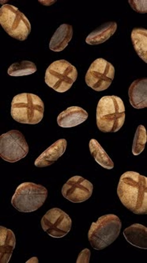 Vertical Round Rye Bread Floating Loop on Alpha