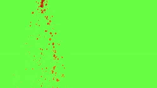 Carnage Collection: Chroma keying effect of blood drops dripping vertically on the screen shot at 12
