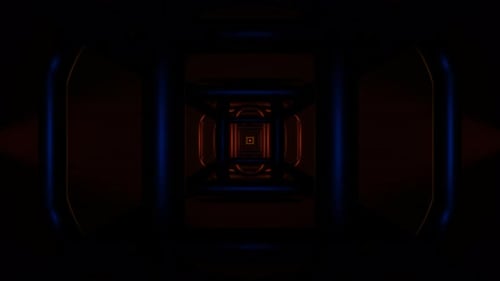 A Vibrant Dance of Neon Lights in a Pulsating Disco VJ Loop