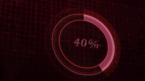 Beweglicher Kreis, rote Farbe, Wartezeit beim Laden, Animation