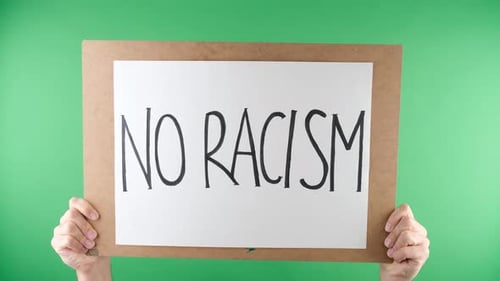 no racism poster slogan