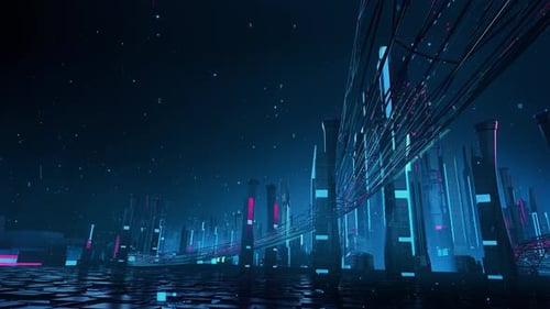 Futuristic Digital Technology World Opener