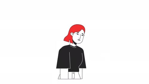 Flat Design Animation of Woman Under Pressure and Stress