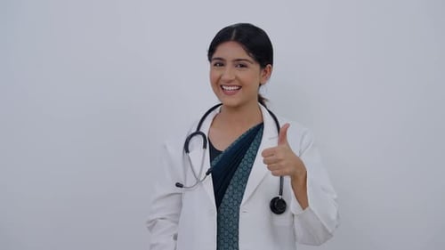 Indian Female Doctor Cheering