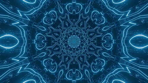 3 D Dynamic Ornament Of Blue Color