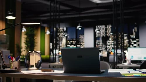 Contemporary Business Office with No People Showcasing Elegant Interior Design