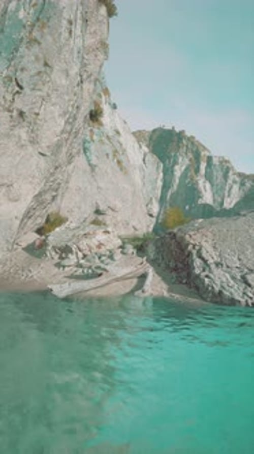 Majestic Mountain Overlooking Body of Water