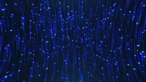 Futuristic Blue Particle Light Trails Technology Background Animation