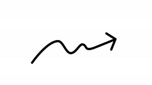 Arrow Direction Progress Wavy Trend