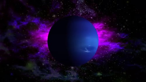 Galaxy with planet Science wallpaper close up planet animation.