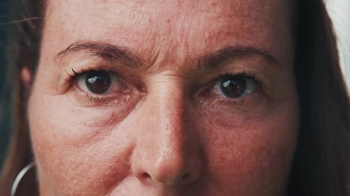 Extreme Close Up of Woman's Face Details